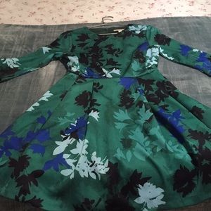 Beautiful green and black flower dress